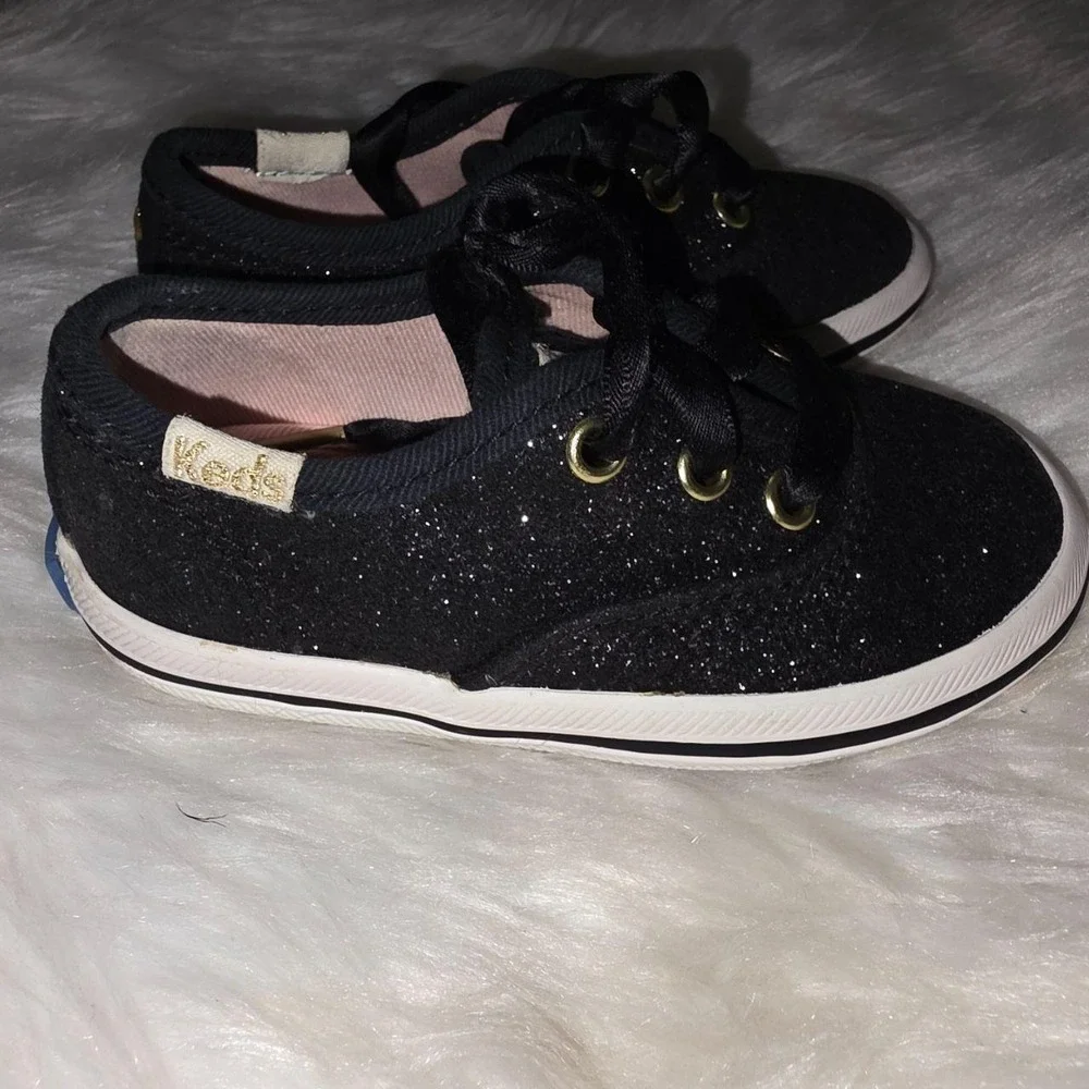 Keds for Kate Spade Champion Glitter Black Sneakers Toddler Size 5M KL160663
